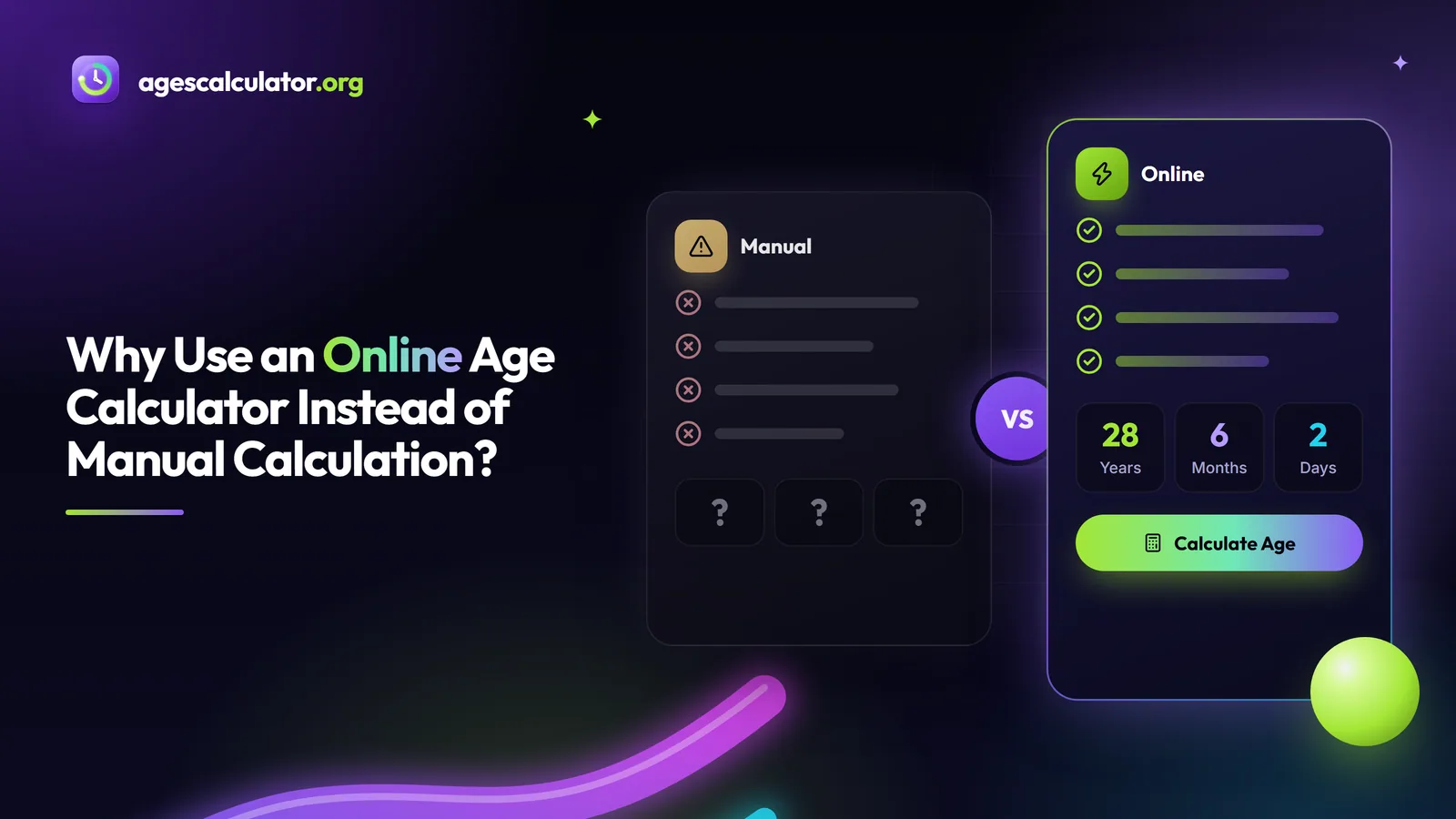 Why Use an Online Age Calculator Instead of Manual Calculation? Why Use an Online Age Calculator Instead of Manual Calculation? – Manual, Online, Calculate Age